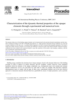 Characterization of the dynamic thermal properties of the opaque elements through experimental and numerical tests