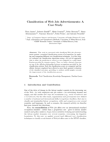 Classification of Web Job Advertisements: A Case Study