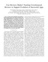 User reviews matter! Tracking crowdsourced reviews to support evolution of successful apps