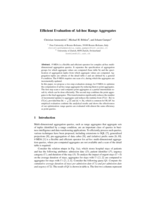 Efficient Evaluation of Ad-Hoc Range Aggregates