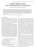 Lossless Selection Views under Conditional Domain Constraints