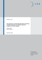 The importance of heterogeneity when examining immigrant education-occupation mismatch: evidence from New Zealand