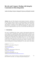 Rewrite and Conquer: Dealing with Integrity Constraints in Data Integration