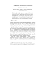 Pedagogical validation of courseware