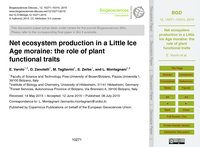 Net ecosystem production in a Little Ice Age moraine: the role of plant functional diversity