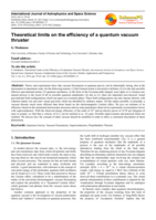 Theoretical Limits on the Efficiency of a Quantum Vacuum Thruster