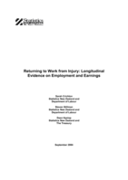 Returning to Work from Injury: Longitudinal Evidence on Employment and Earnings