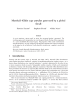 Marshall-Olkin type copulas generated by a global shock