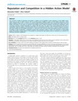 Reputation and Competition in a Hidden Action Model