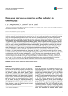 Does group size have an impact on welfare indicators in fattening pigs?