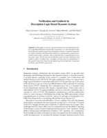 Verification and synthesis in description logic based dynamic systems