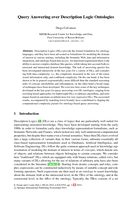 Query Answering over Description Logic Ontologies