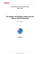 The debate on European values and the case of cultural diversity