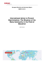 International action to prevent discrimination: the situation of the Roma community in the field of education