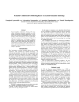 Scalable collaborative filtering based on latent semantic indexing
