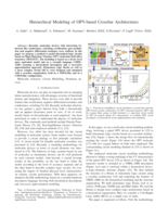 Hierarchical modeling of opv-based crossbar architectures