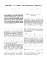 Magnetic excitations for information processing