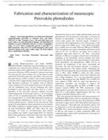 Fabrication and Characterization of Mesoscopic Perovskite Photodiodes