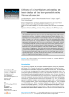 Effects of Metarhizium anisopliae on host choice of the bee-parasitic mite Varroa destructor