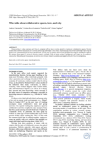 Who talks about collaborative spaces, how, and why