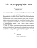Design of a next generation surface-piercing propeller test stand