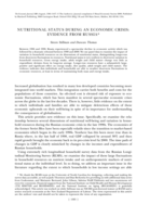 Nutritional status during an economic crisis: Evidence from Russia