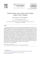 Youth minimum wage reform and the labour market in New Zealand
