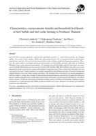 Characteristics, socioeconomic benefits and household livelihoods of beef buffalo and beef cattle farming in Northeast Thailand
