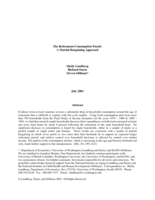 The retirement-consumption puzzle: a marital bargaining approach