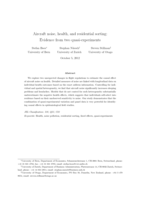 Aircraft Noise, Health, And Residential Sorting: Evidence From Two Quasi-Experiments