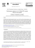 Performance Analysis of a 3.5 kWp CPV System with Two-axis Tracker