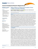 Relative Influence of Timing and Accumulation of Snow on Alpine Land Surface Phenology