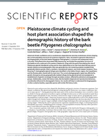Pleistocene climate cycling and host plant association shaped the demographic history of the bark beetle Pityogenes chalcographus