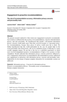 Engagement in proactive recommendations: The role of recommendation accuracy, information privacy concerns and personality traits