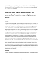 Integrating supply, flow and demand to enhance the understanding of interactions among multiple ecosystem services