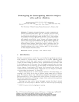 Prototyping for Investigating Affective Objects with and for Children