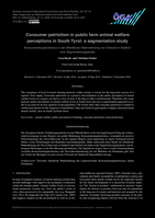 Consumer patriotism in public farm animal welfare perceptions in South Tyrol: A segmentation study