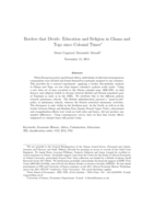 Borders That Divide: Education and Religion in Ghana and Togo Since Colonial Times