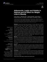 Adiponectin, Leptin and Visfatin in Hypoxia and its Effect for Weight Loss in Obesity