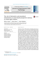 The role of declarative and procedural metamemory in event-based prospective memory in school-aged children