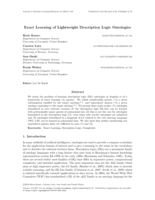 Exact Learning of Lightweight Description Logic Ontologies