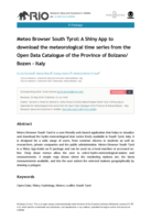 Meteo Browser South Tyrol: A Shiny App to download the meteorological time series from the Open Data Catalogue of the Province of Bolzano/Bozen - Italy