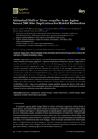 Altitudinal shift of Tetrao urogallus in an Alpine Natura 2000 Site: implications for habitat restoration