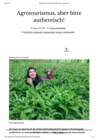 Agrotourismus, aber bitte authentisch!