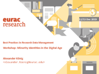 Best Practices in Research Data Management