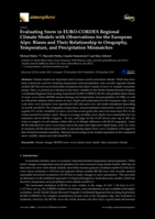 Evaluating Snow in EURO-CORDEX Regional Climate Models with Observations for the European Alps: Biases and Their Relationship to Orography, Temperature, and Precipitation Mismatches