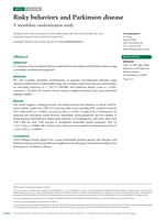 Risky behaviors and Parkinson disease