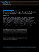 Dynamic molecular changes during the first week of human life follow a robust developmental trajectory