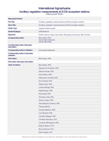 Ancillary vegetation measurements at ICOS ecosystem stations