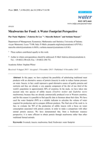 Mealworms for Food: A Water Footprint Perspective